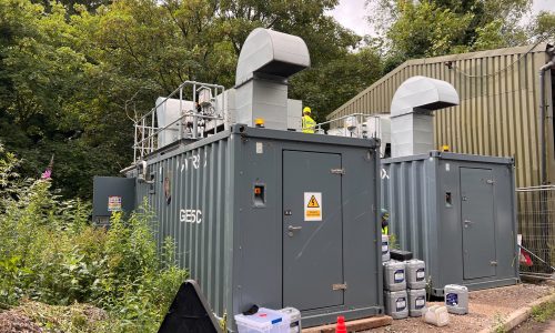 500KW Natural gas Generator 2xGXE250C-NG UK project Natural Gas cogeneration unit for entertainment garden Outdoor use Container